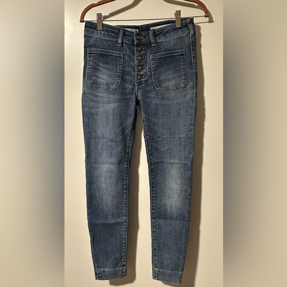 Anthropologie Pilcro and the Letterpress Classic Blue Denim